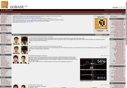 Go Games, Go Information and Go Study Tools - GoBase.org