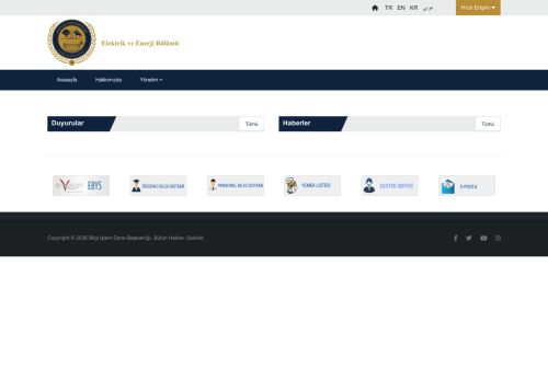 Elektrik ve Enerji Bölümü