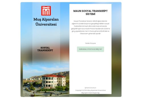 MAUN SOSYAL TRANSKRİPT SİSTEMİ