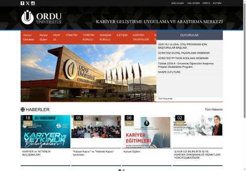 T.C. ORDU ÜNİVERSİTESİ KARİYER GELİŞTİRME UYGULAMA VE ARAŞTIRMA MERKEZİ