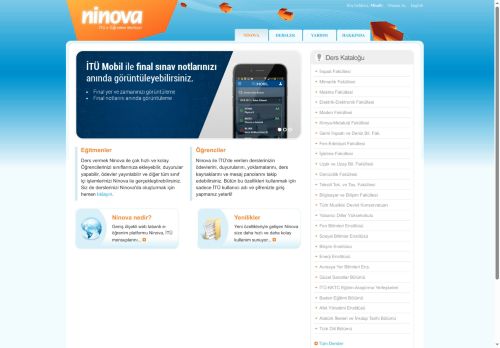 İTÜ e-Öğrenim Merkezi - ninova