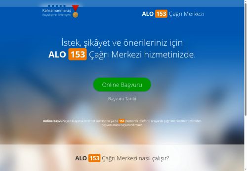 Alo 153 Çağrı Merkezi | Kahramanmaraş Büyükşehir Belediyesi