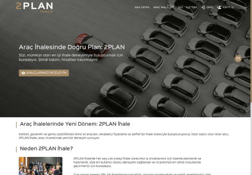 Online, Fiziki ve Hibrit İhale Seçenekleriyle - 2PLAN İhale: İkinci El Araç İhaleleri