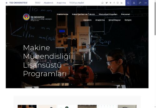 Makine Mühendisliği Lisansüstü Programları | TED Üniversitesi