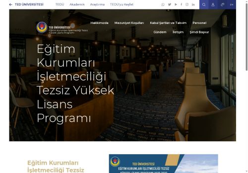 Eğitim Kurumları İşletmeciliği Tezsiz Yüksek Lisans Programı | TED Üniversitesi