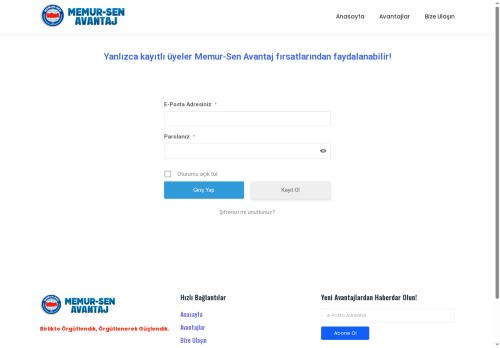 Giriş Yap – Avantaj Memursen