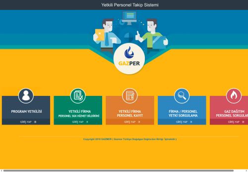 Yetkili Personel Takip Sistemi - Gazper