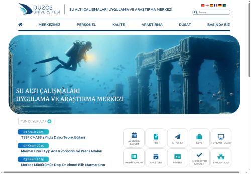Düzce Üniversitesi | Su Altı Çalışmaları Uygulama ve Araştırma Merkezi | DÜSAT Düzce Üniversitesi Sualtı Topluluğu