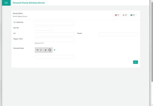 Personel Parola Sıfırla Servisi | Parola Sıfırla