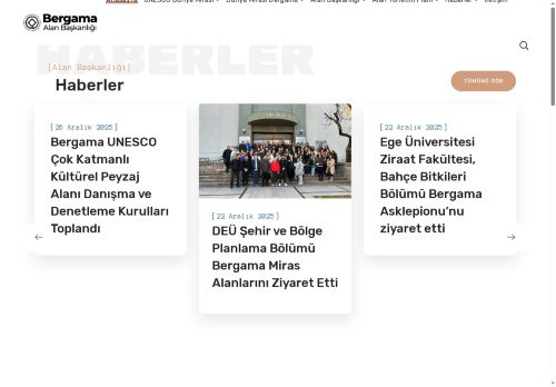 Bergama Alan Başkanlığı - Anasayfa