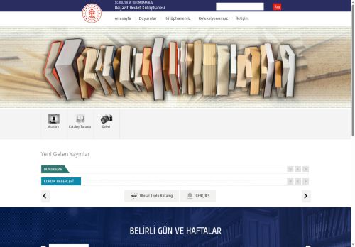 T.C. Kültür ve Turizm Bakanlığı - Beyazıt Devlet Kütüphanesi