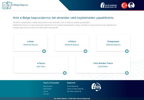 e-Belge Başvuru