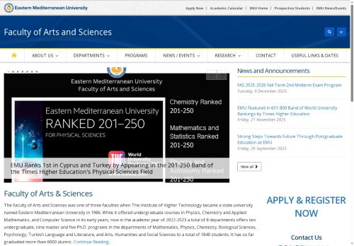 EMU - Faculty of Arts and Sciences