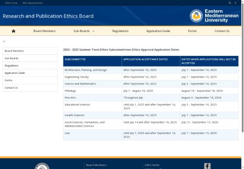 EMU - Research and Publication Ethics Board