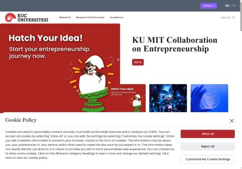 Koç Üniversitesi - Home - Araştırma