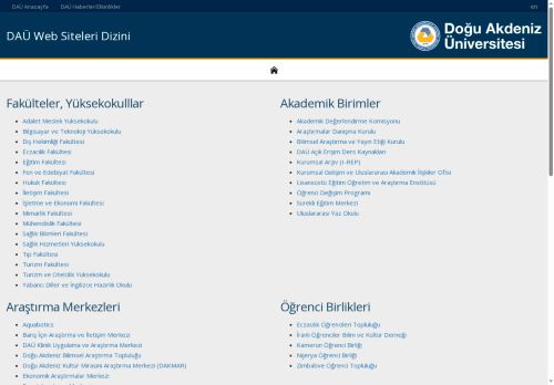 DAÜ - DAÜ Web Siteleri Dizini