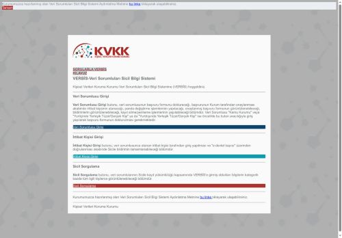 Anasayfa - KVKK - VERBİS