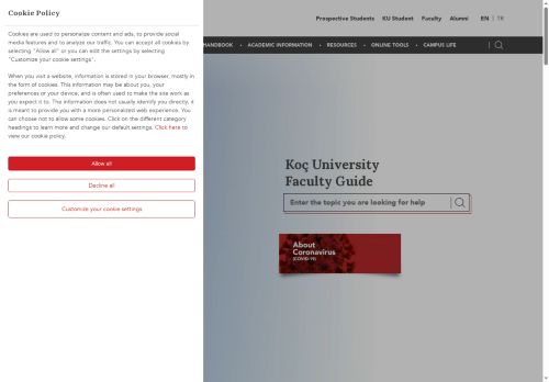 Koç University - Faculty Guide