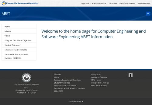 EMU - ABET information for the Computer and Software Engineering Undergraduate Programs of EMU | ABET