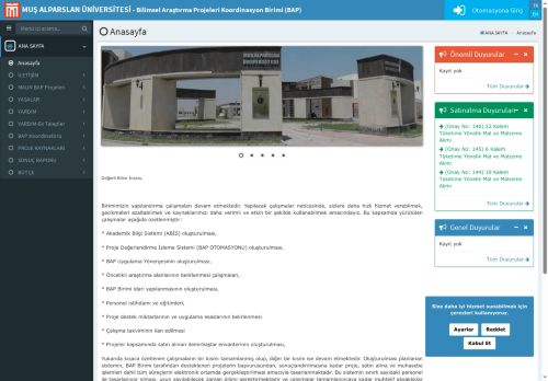 Muş Alparslan Üniversitesi BAP Otomasyonu