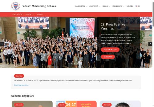 Bilkent Üniversitesi Endüstri Mühendisliği - 16th Workshop on Supply Chain and Logistics