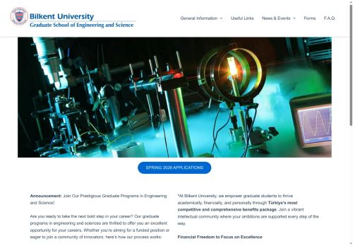 Bilkent University – Graduate School of Engineering and Science – https://mfbe.bilkent.edu.tr