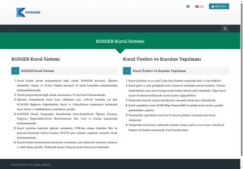 Kurs Kategorileri | KOSGEB KURUL