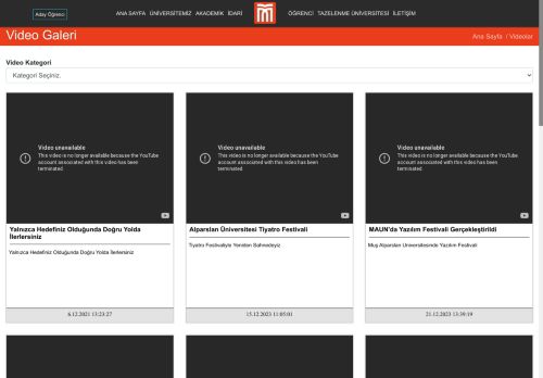 MAUN Video Galeri | Muş Alparslan Üniversitesi