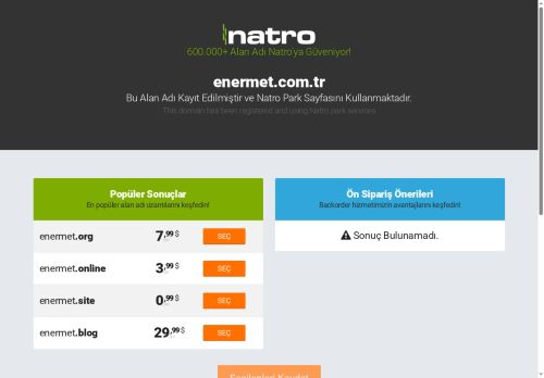 enermet.com.tr Premium Park Sayfası