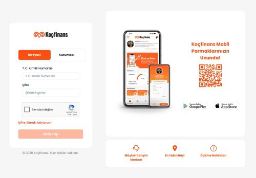 Koçfinans Online İşlemler