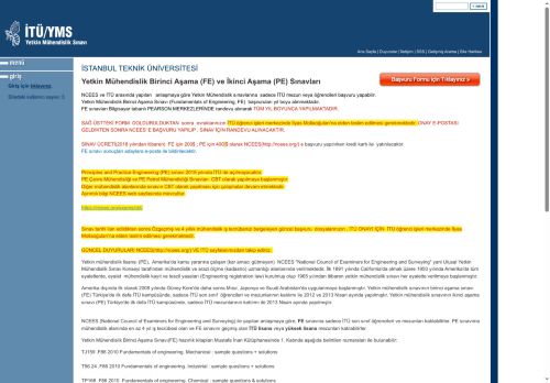 İTÜ YETKİN MÜHENDİSLİK BİRİNCİ AŞAMA SINAVI Ana Sayfa