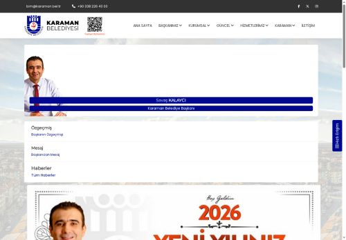 Karaman Belediyesi Resmi Web Sitesi