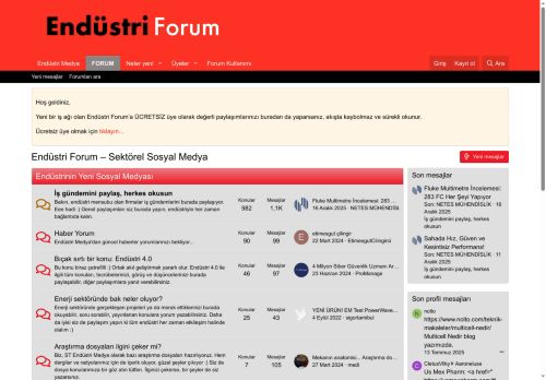 Endüstri Forum – Sektörel Sosyal Medya