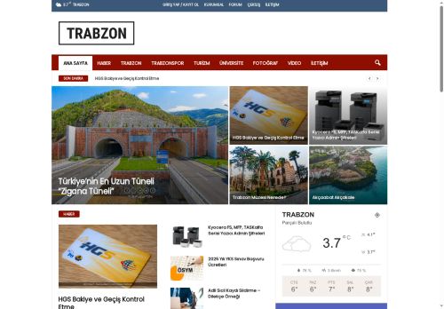 Trabzon Tatil ve Gezi Rehberi - Trabzon Havaş Servis Saatleri