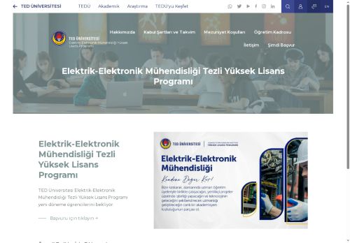 Elektrik-Elektronik Mühendisliği Tezli Yüksek Lisans Programı | TED Üniversitesi