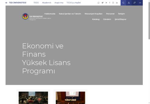 Ekonomi ve Finans Tezli/Tezsiz Yüksek Lisans Programı Başvuruları Başladı | TED Üniversitesi