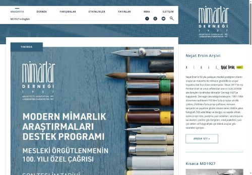 Anasayfa — Mimarlar Derneği 1927
