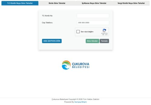 Online Tahsilat - Çukurova Belediyesi
