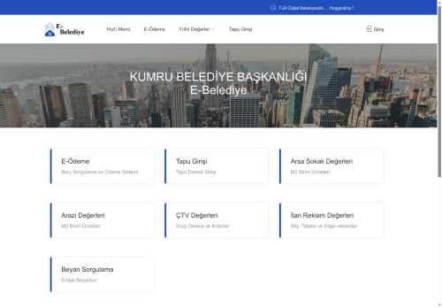 E-Belediye | KUMRU BELEDİYE BAŞKANLIĞI
