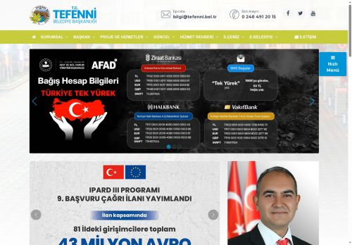 Tefenni Belediyesi Resmi Web Sitesidir!
