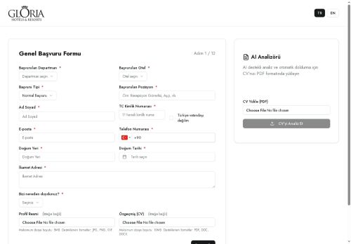 Gloria HR - General Application