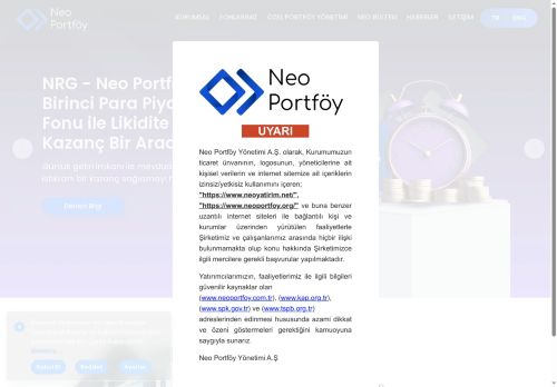 Neo Portföy'e Hoş Geldiniz