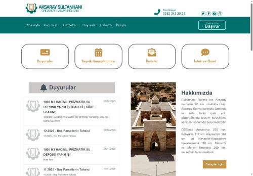 Aksaray Sultanhanı Organize Sanayi Bölgesi