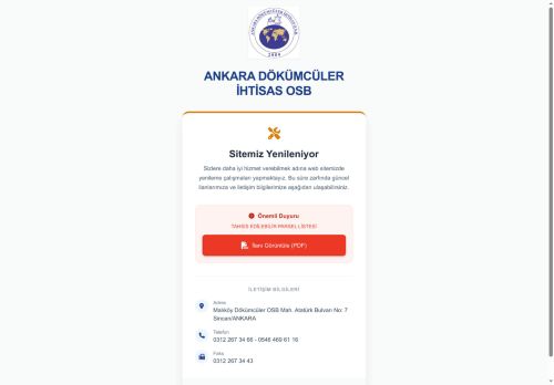 Ankara Dökümcüler İhtisas OSB