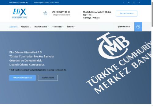 Anasayfa | Efix Ödeme Hizmetleri A.Ş