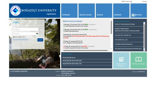 BOĞAZİÇİ UNIVERSITY | STUDENT INFORMATION REGISTRATION SYSTEM (OBIKAS)