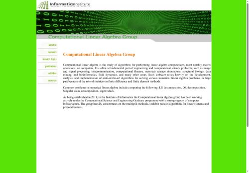 ITU - Computational Linear Algebra Group