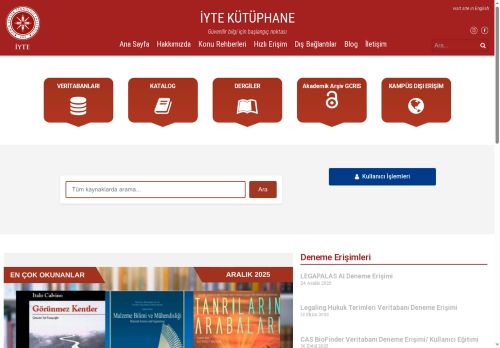 Kütüphane ve Dokümantasyon Daire Başkanlığı – İzmir Yüksek Teknoloji Enstitüsü