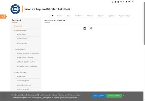 Marmara Üniversitesi - Sosyoloji - İnsan ve Toplum Bilimleri Fakültesi