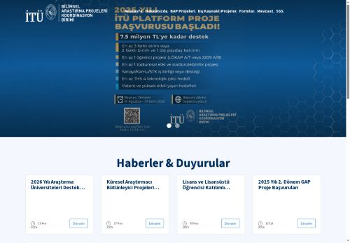 İTÜ | Bilimsel Araştırma Projeleri Koordinasyon Birimi